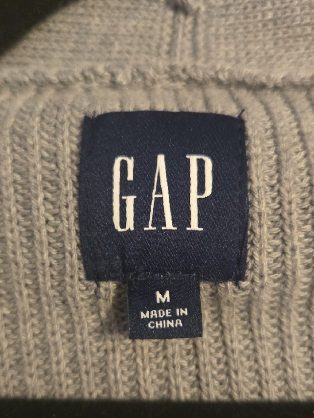 GAP Light Gray Open-Front Ribbed Cardigan - Picture 2 of 3